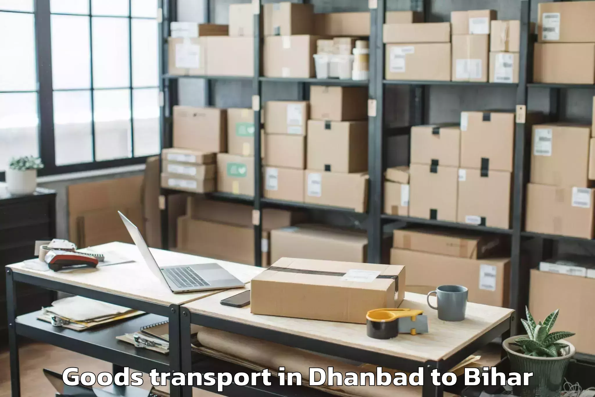 Get Dhanbad to Bankey Bazar Goods Transport